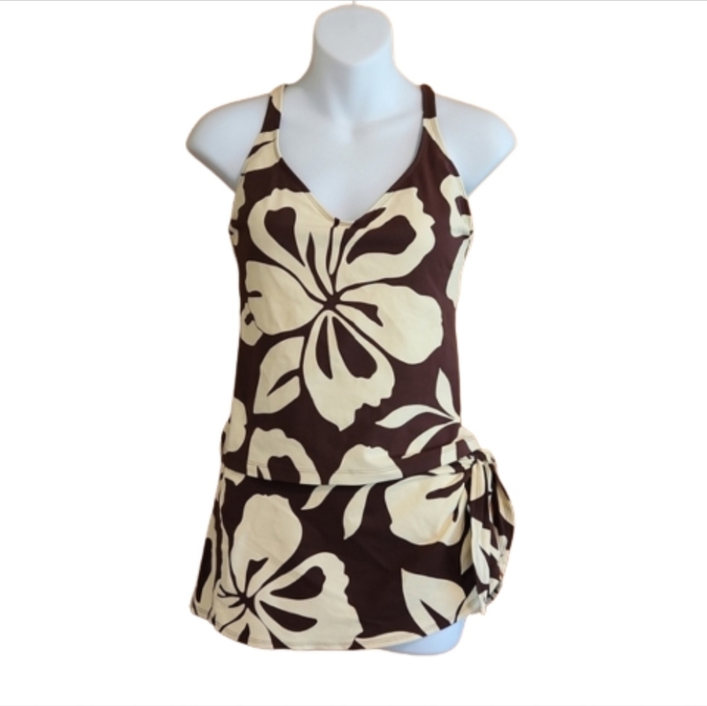 Jag 2pc Tankini  Tie Skirt Swimsuit Size Large